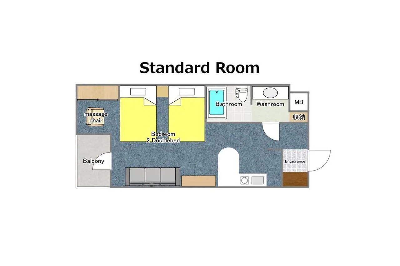 פוקואוקה Zonk Hotel Nakasu 4*,